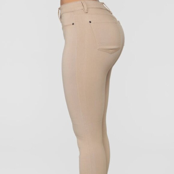 NWT: Fashion Nova Hyperstretch Skinny Pants with 3 Functional Pockets XL-Tan - Picture 4 of 12
